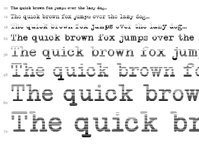 NeoBulletin font waterfall
